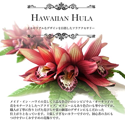 Amazon.co.jp: ハワイアン フラ ヘアクリップ シンビジウム